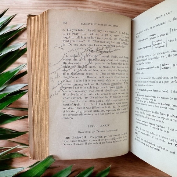 Vintage 1924 Elementary Spanish Grammar by Espinosa & Allen – Hardcover - Picture 12 of 13